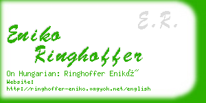 eniko ringhoffer business card